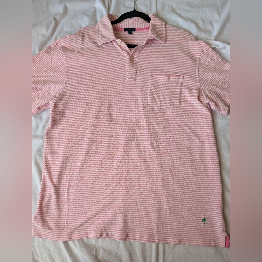 Lily Pulitzer Via Palm Beach Button Polo Size XL